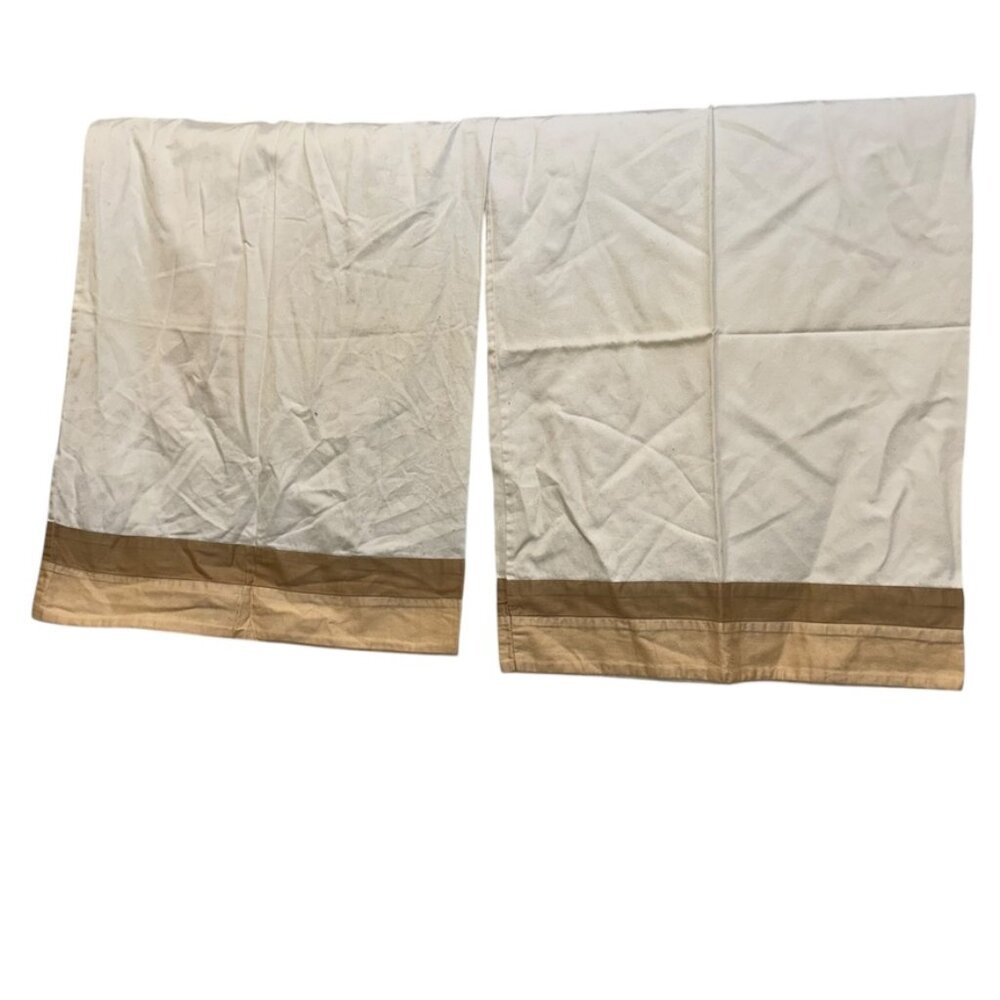 melange home spring white sale khaki tan color block 2 standard pillowca…